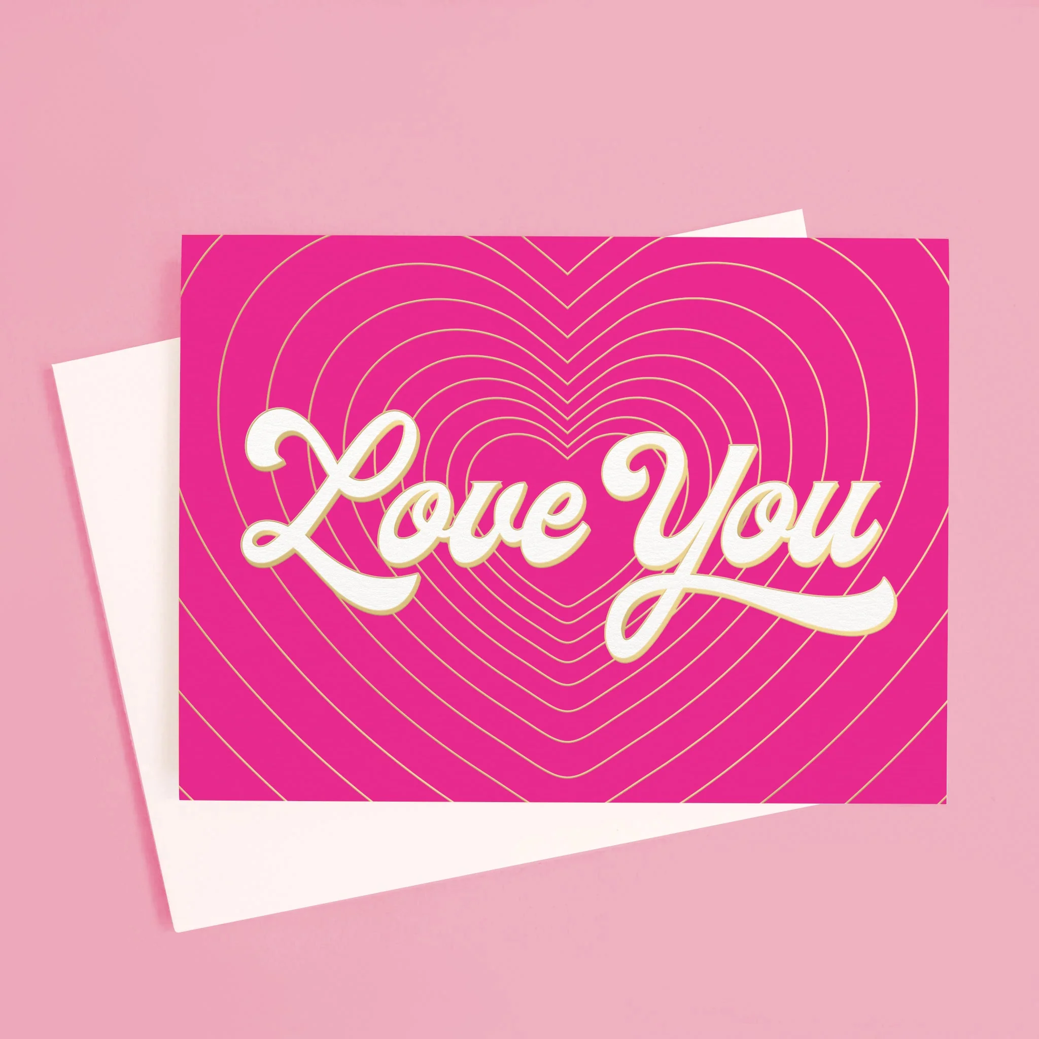 Love You Radiating Hearts Card - Image 3