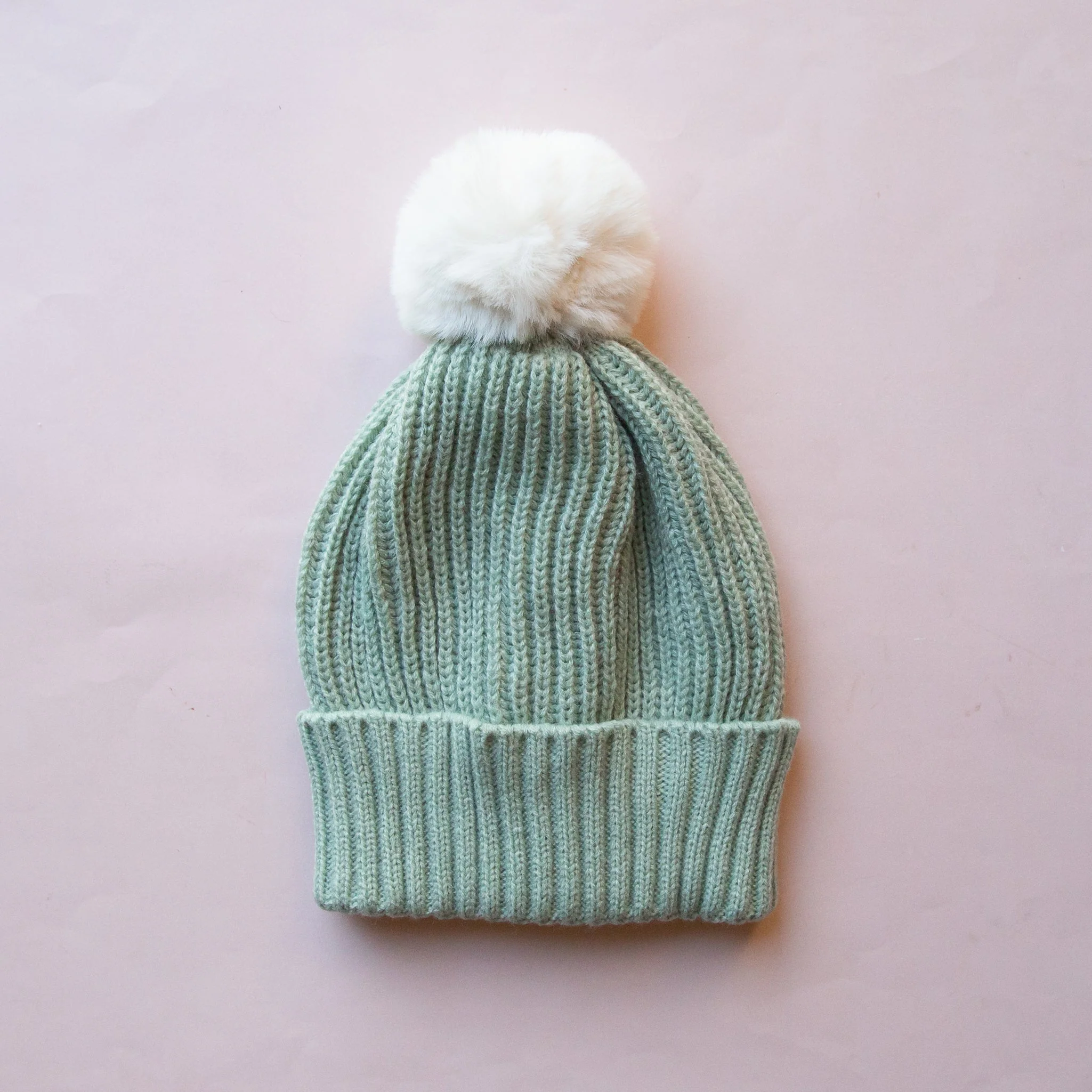 Snow Bunny Pom Hat | Mint - Image 3