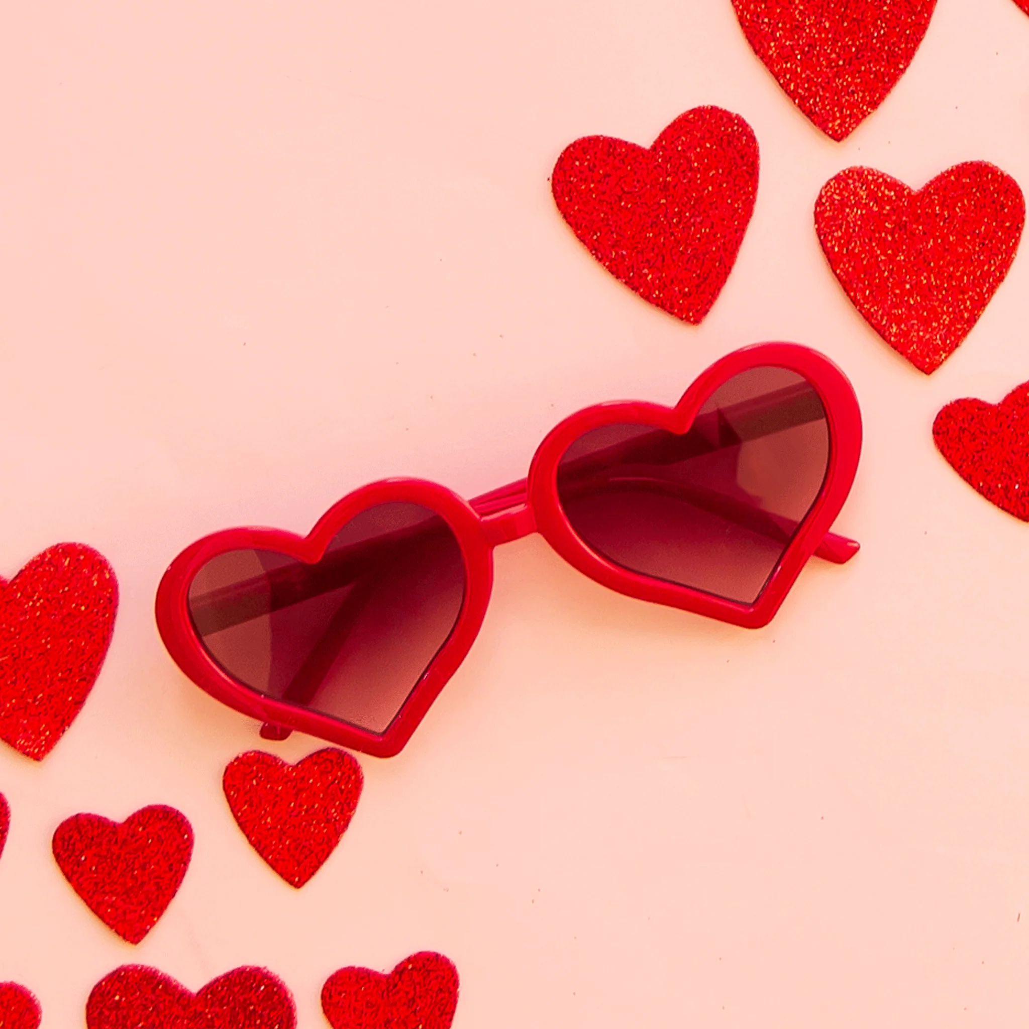 Adult Heartbreaker Sunglasses | Red - Image 3