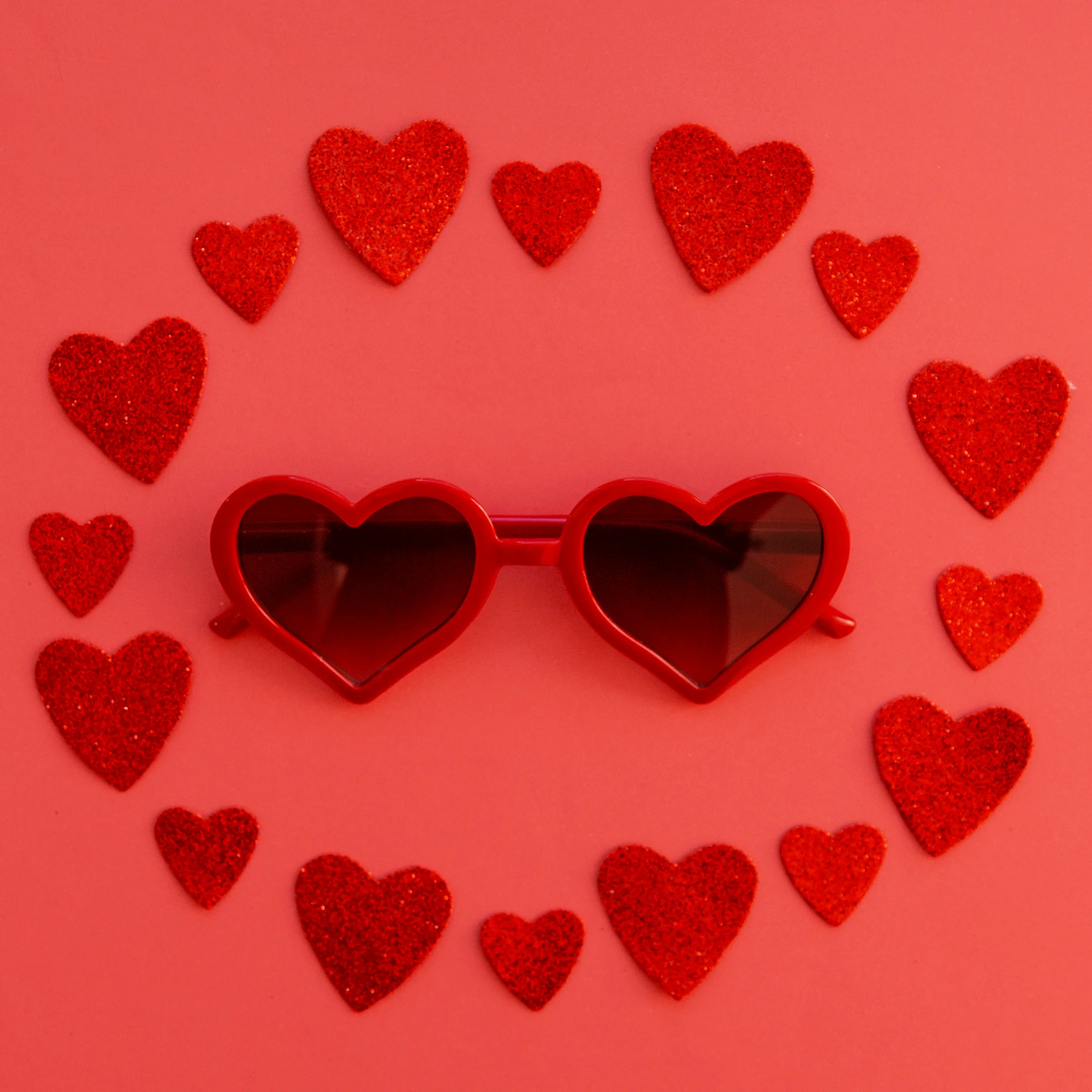 Adult Heartbreaker Sunglasses | Red - Image 6