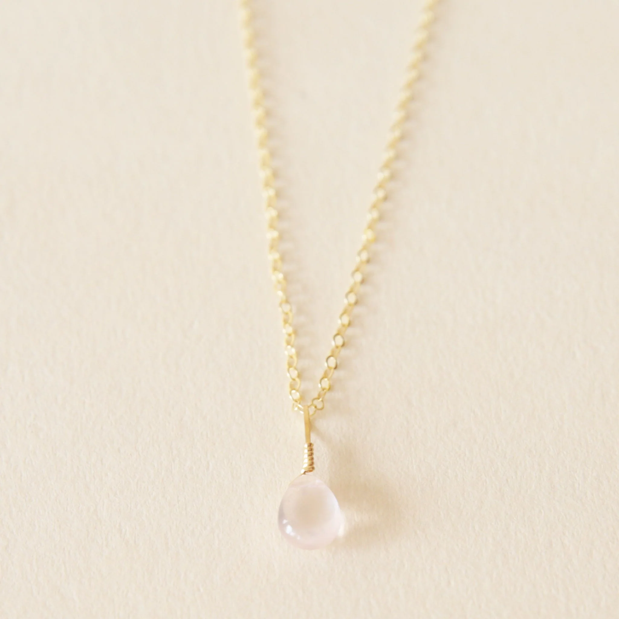 Simple Necklace | Rose Quartz - Image 3
